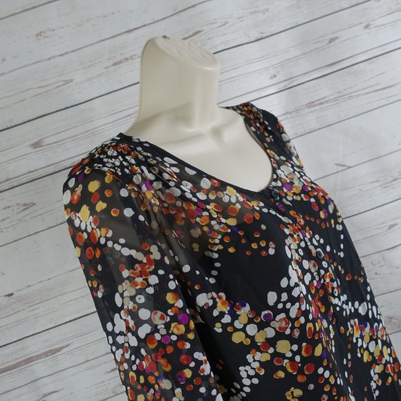 Daniel Rainn Roll Tab Sleeve Blouse Petite - Picture 3 of 11